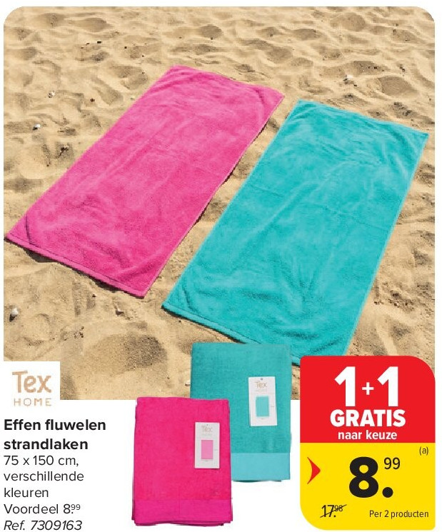 Effen fl uwelen strandlaken