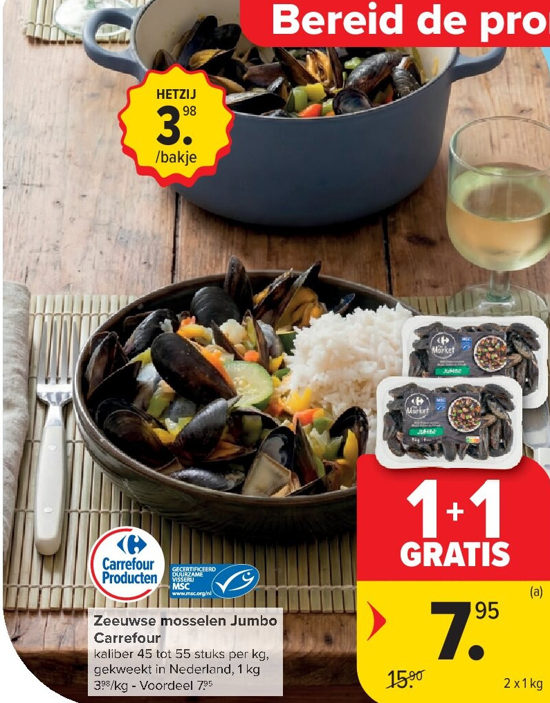 Zeeuwse mosselen Jumbo Carrefour