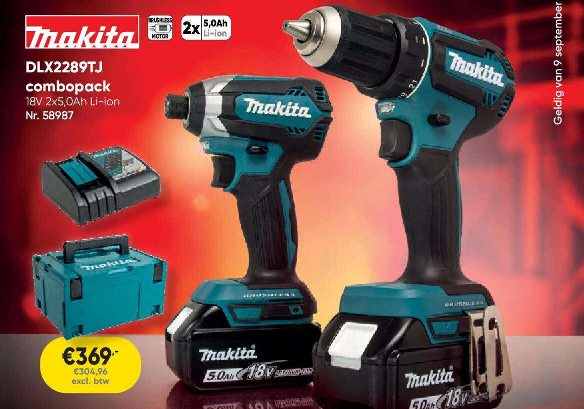 Makita DLX2289TJ combopack