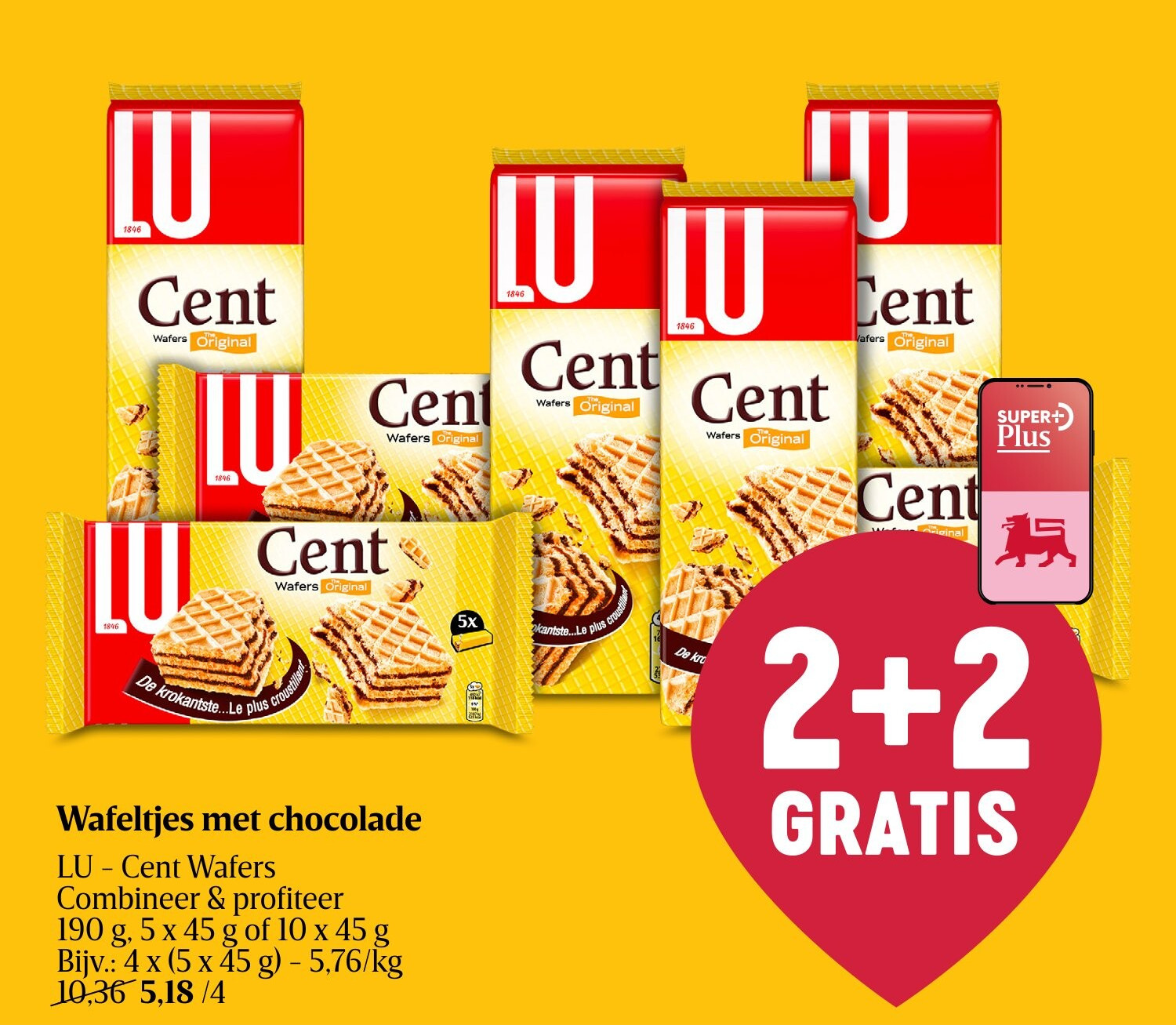 Wafeltjes met chocolade