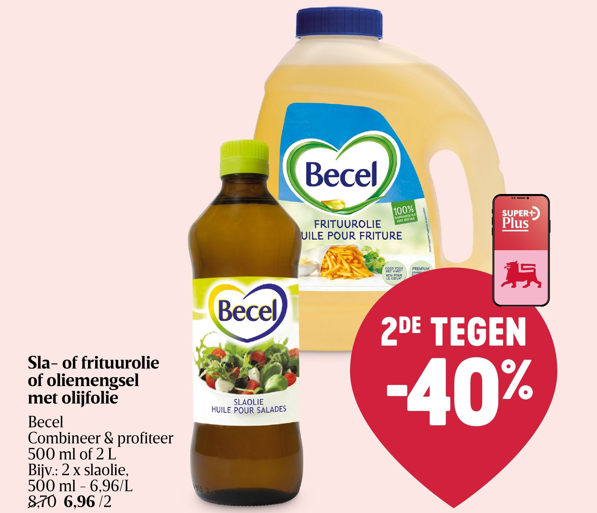 Sla- of frituurolie of oliemengsel met olijfolie