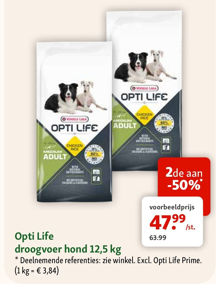 Opti Life droogvoer hond 12,5 kg