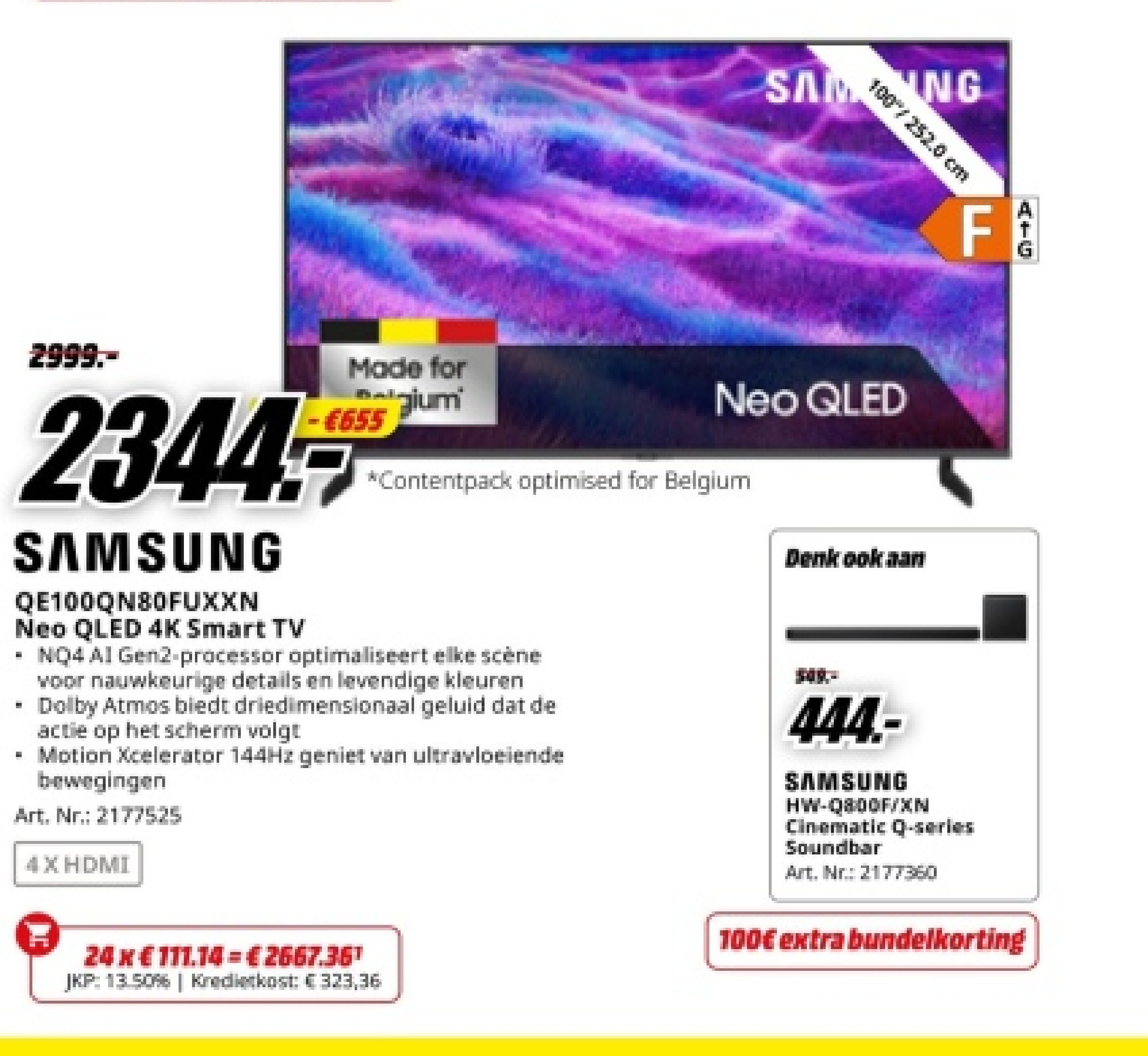 SAMSUNG QE100QN80FUXXN Neo OLED 4K Smart TV