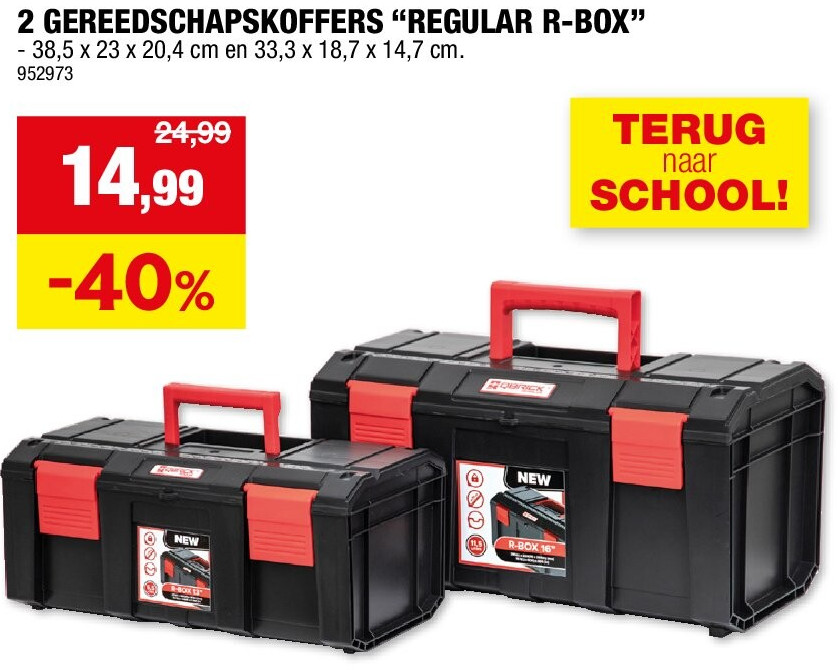2 GEREEDSCHAPSKOFFERS “REGULAR R-BOX”