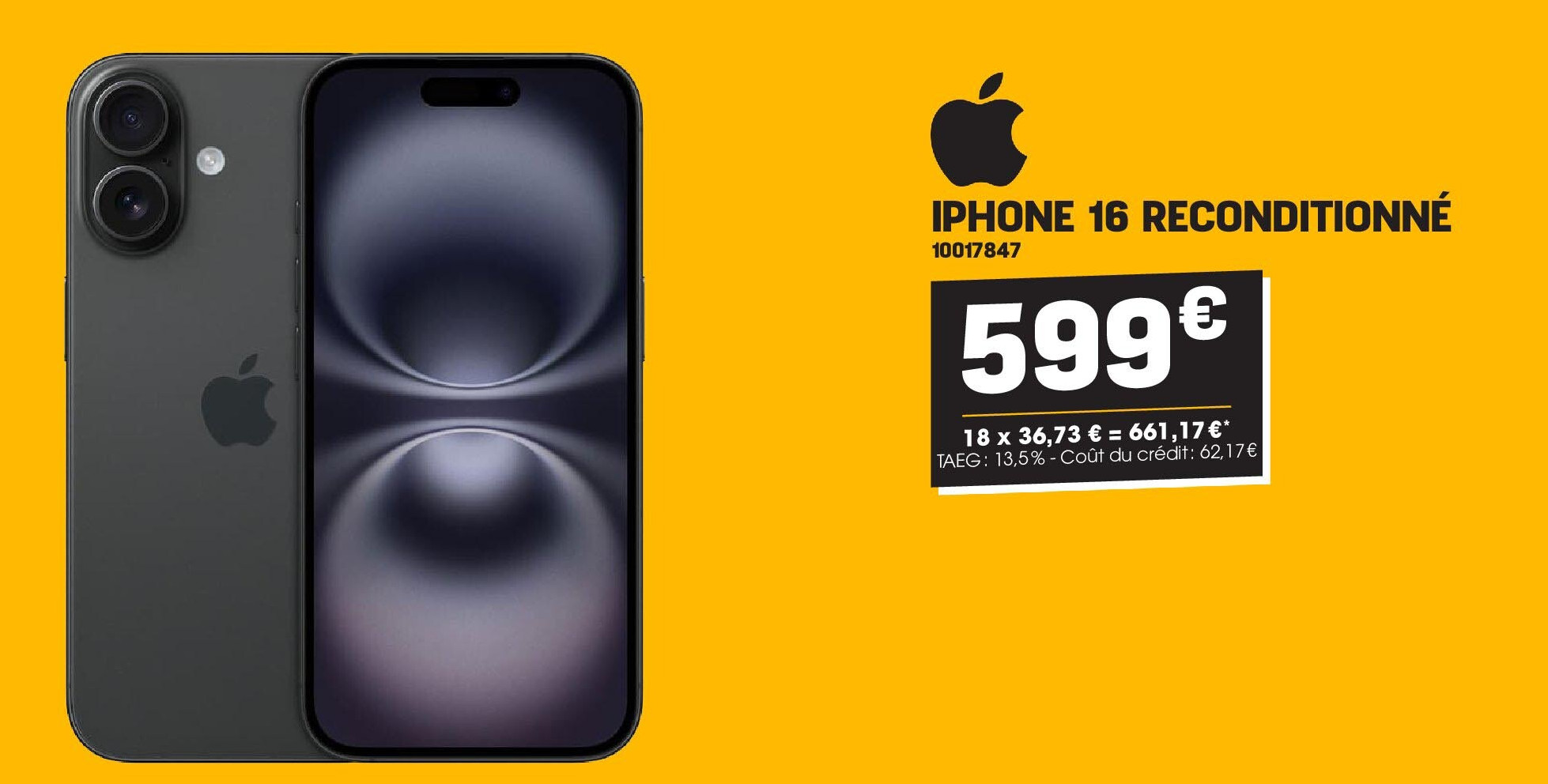 IPHONE 16 RECONDITIONNÉ