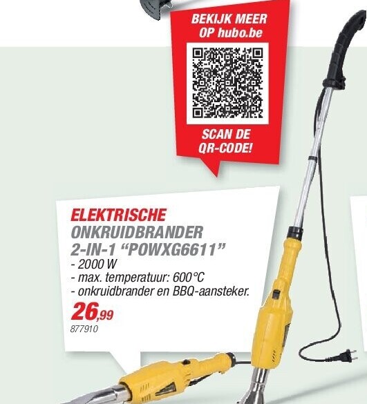 ELEKTRISCHE ONKRUIDBRANDER 2-IN-1 “POWXG6611”