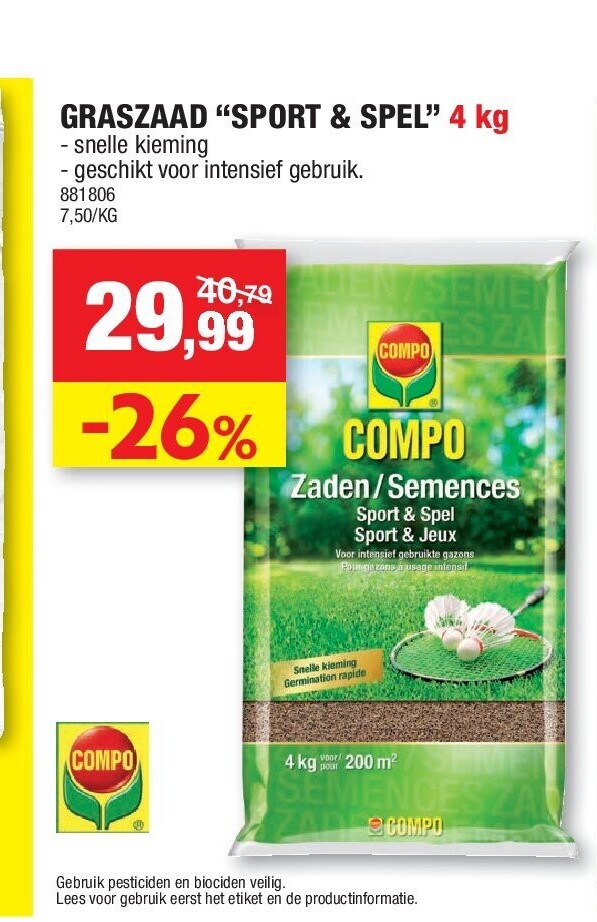GRASZAAD “SPORT & SPEL” 4 kg