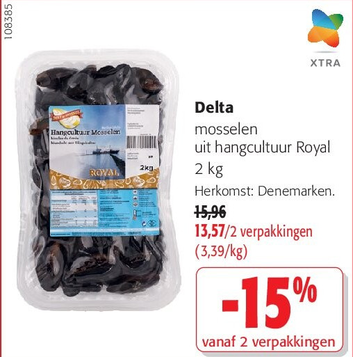 Delta mosselen uit hangcultuur Royal 2 kg