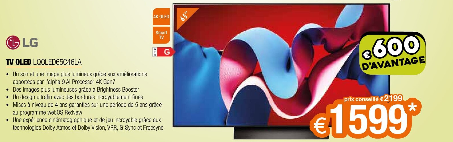 LG TV OLED LQOLED65C46LA