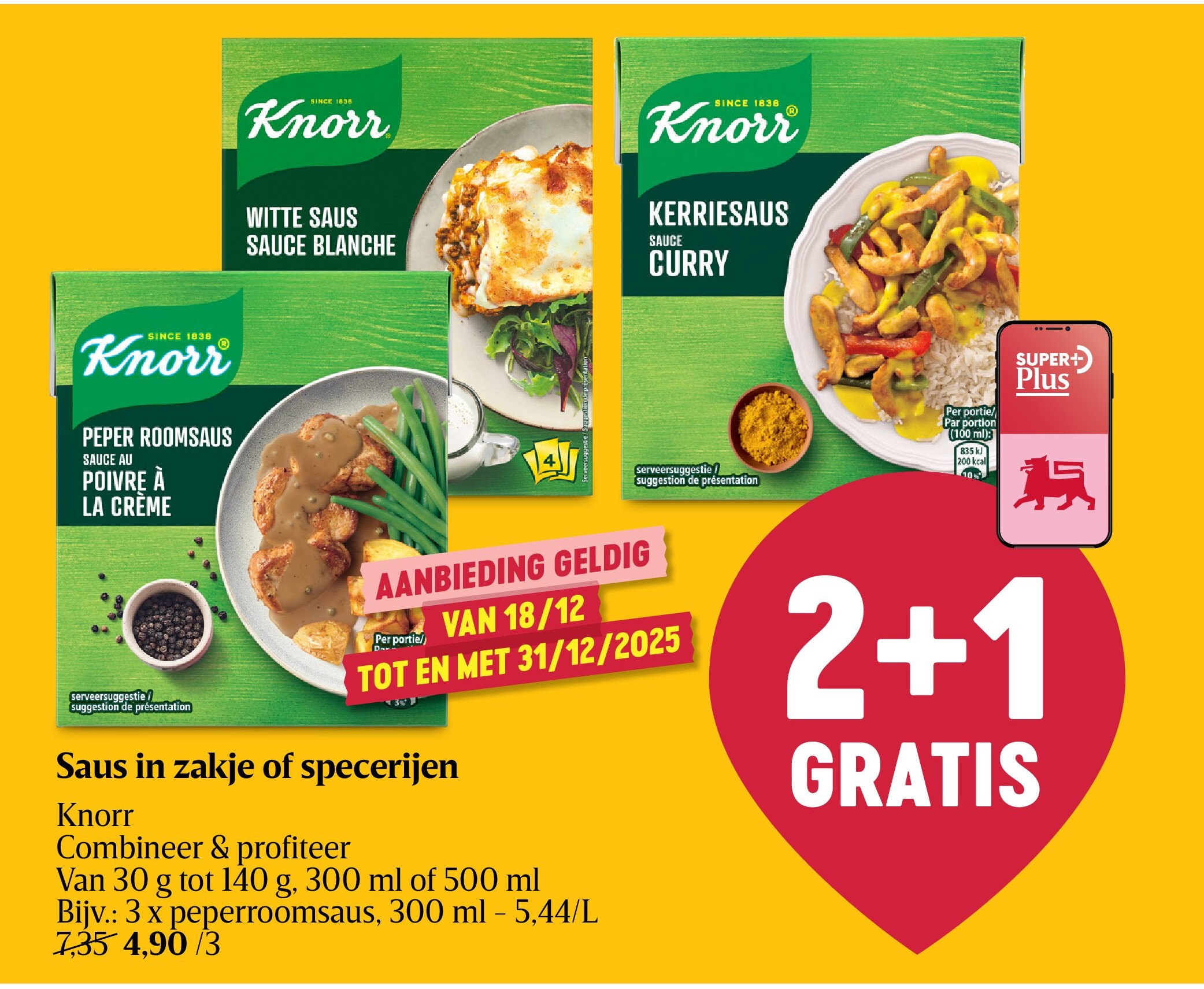 Saus in zakje of specerijen