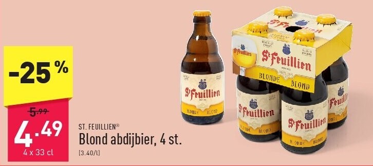 Blond abdijbier, 4st.