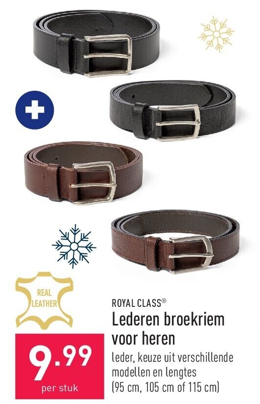 Lederen broekriem voor heren