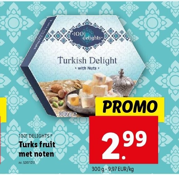 Turks fruit met noten