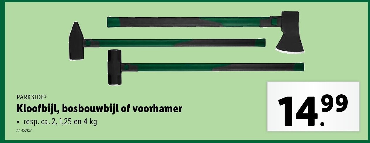 Kloofbijl, bosbouwbijl of voorhamer