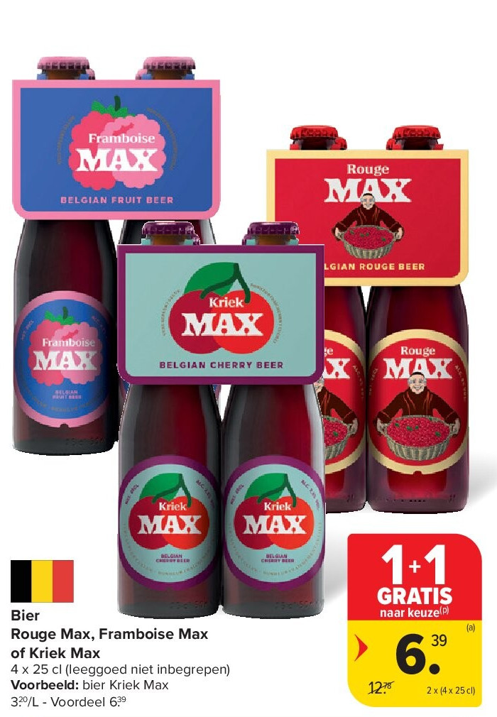 Bier Rouge Max, Framboise Max of Kriek Max