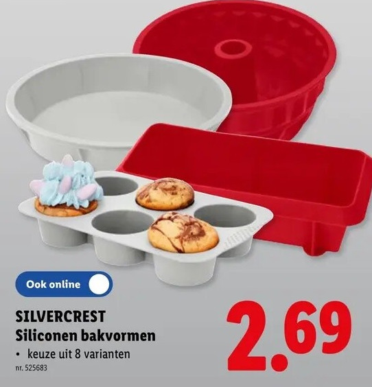 Siliconen bakvormen