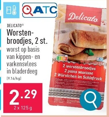 Worsten- broodjes, 2st.