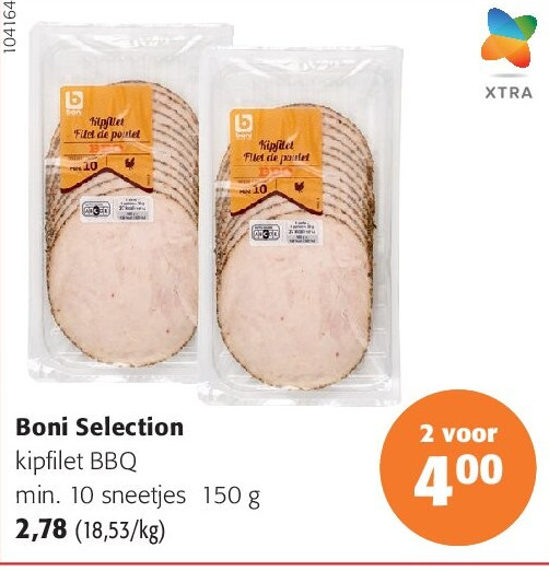 Boni Selection kipfilet BBQ min. 10 sneetjes 150 g