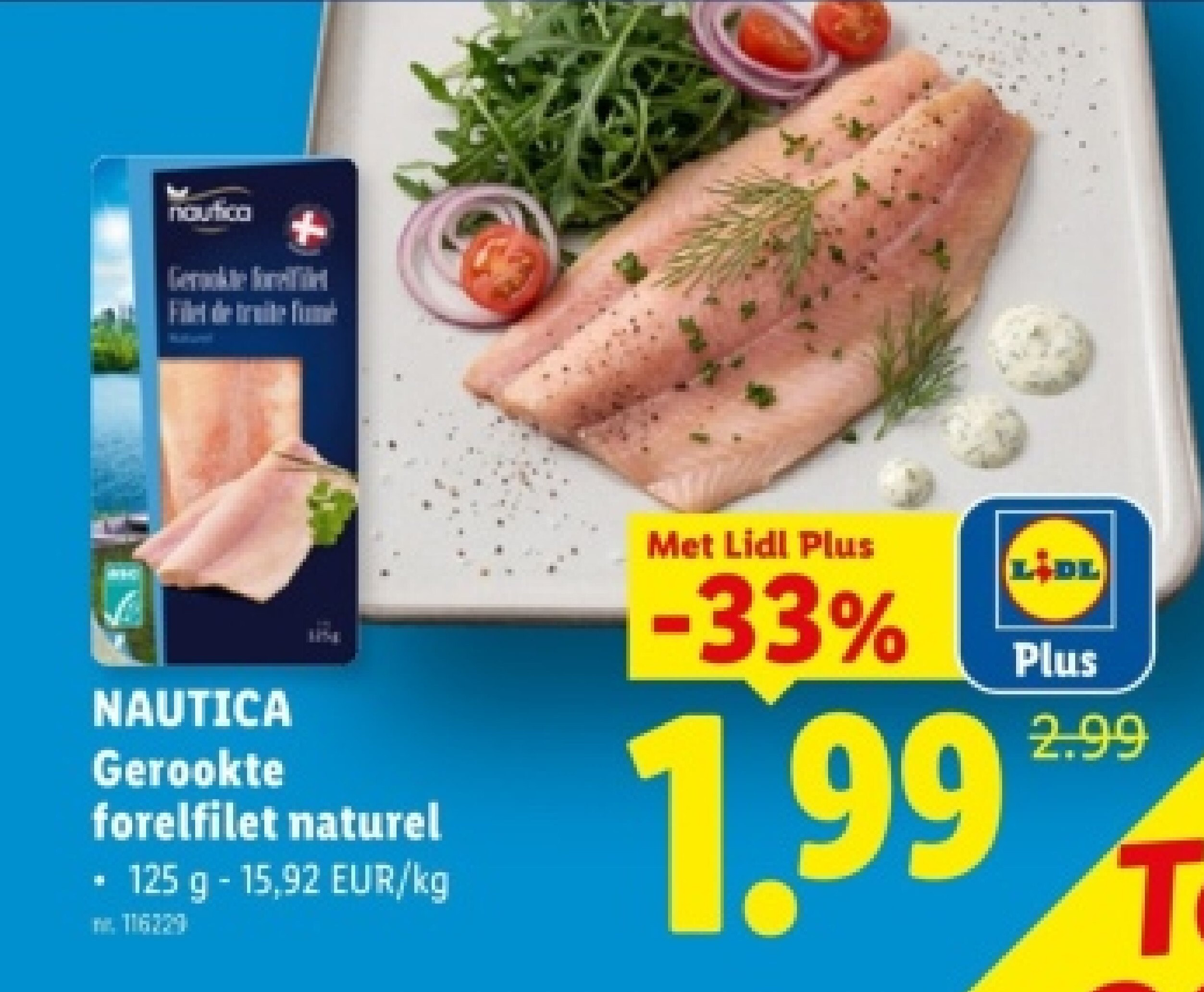Gerookte forelfilet naturel