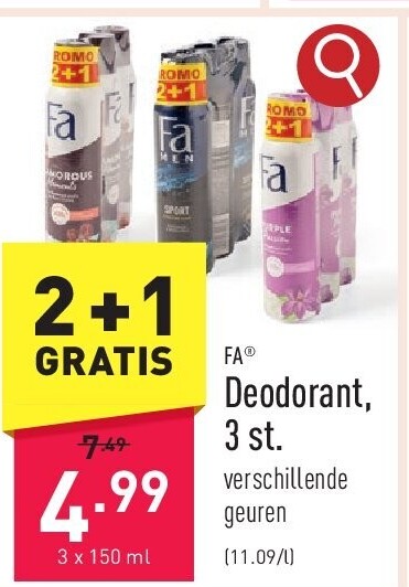 Deodorant, 3 st.