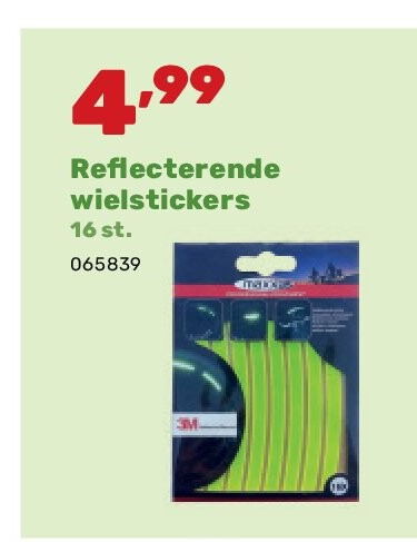 Refl ecterende wielstickers 16 st
