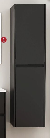 BADKAMERMEUBEL "VITO" ZWART [ 1 ] KOLOMKAST