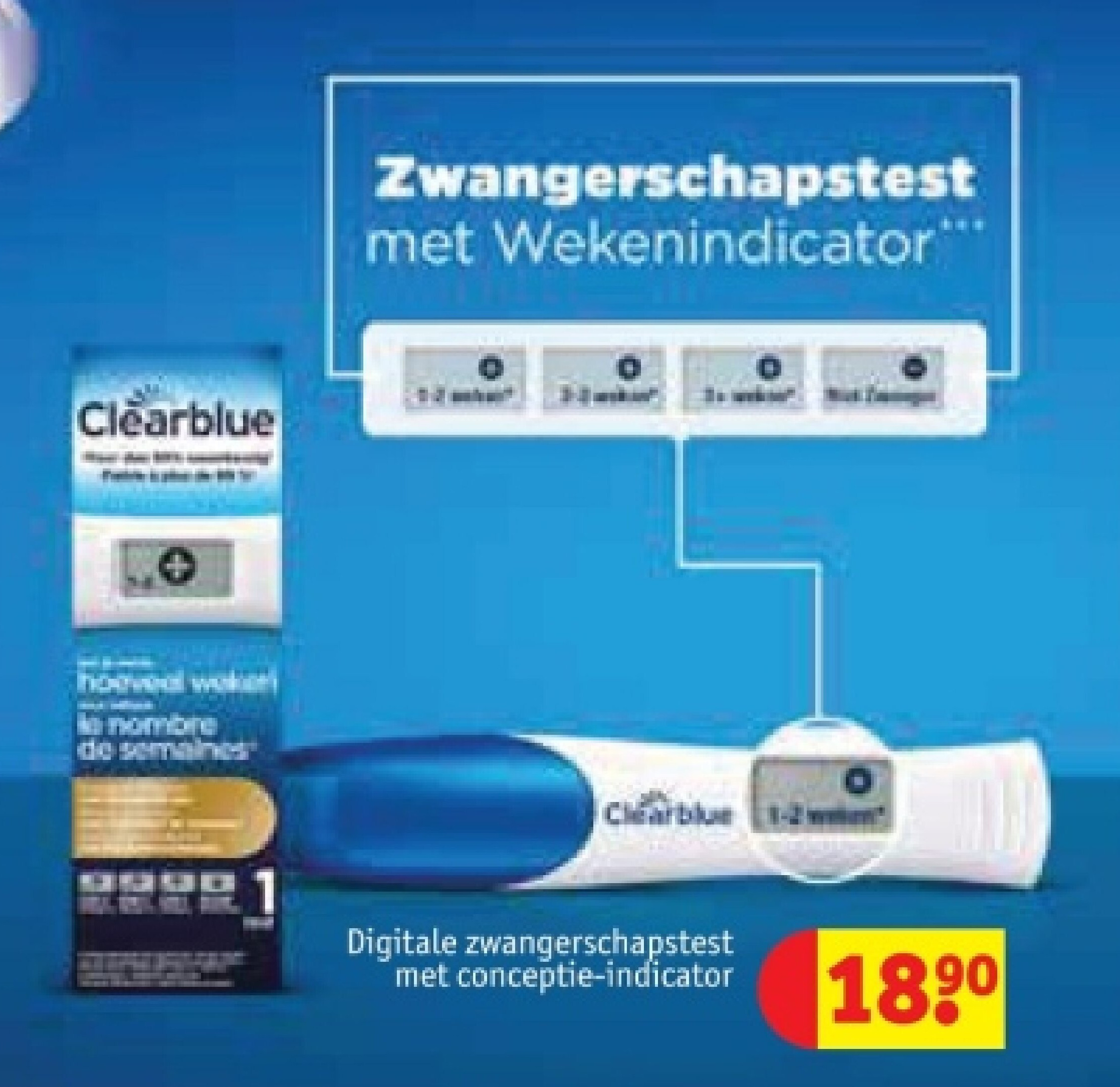 Digitale zwangerschapstest met conceptie-indicator