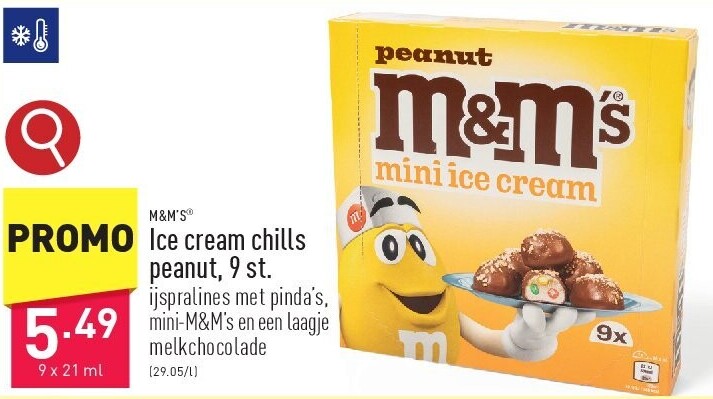 Ice cream chills peanut, 9 st.