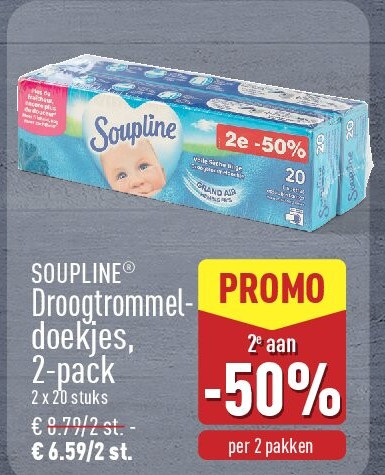 Droogtrommel doekjes, 2-pack