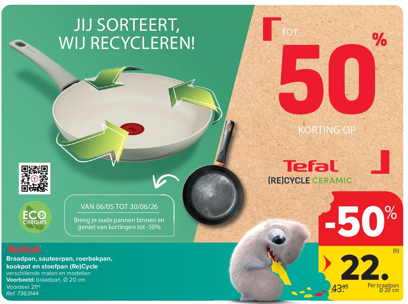 Braadpan, sauteerpan, roerbakpan, kookpot en stoofpan (Re)Cycle