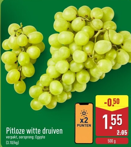 Pitloze witte druiven