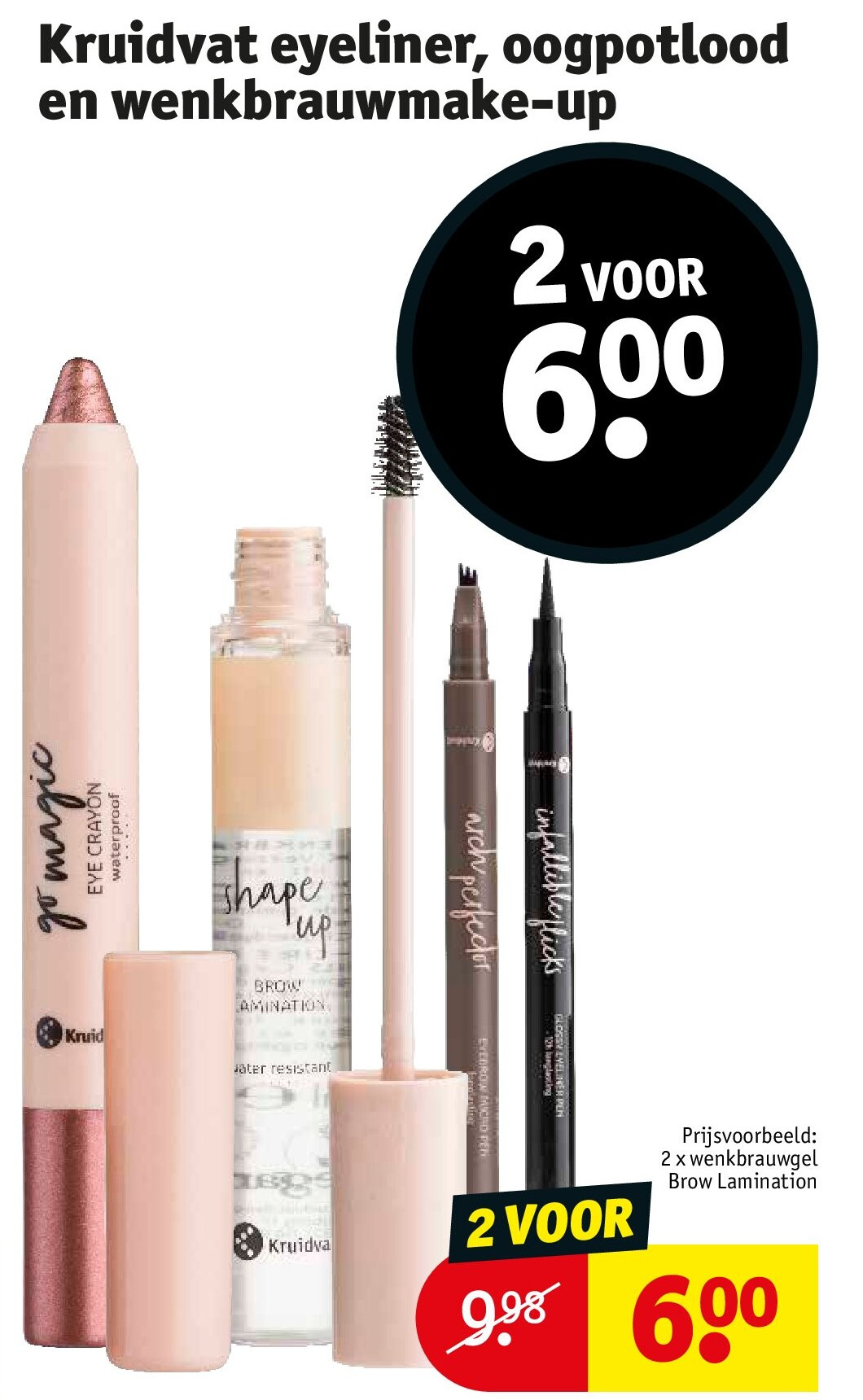 Kruidvat eyeliner, oogpotlood en wenkbrauwmake-up