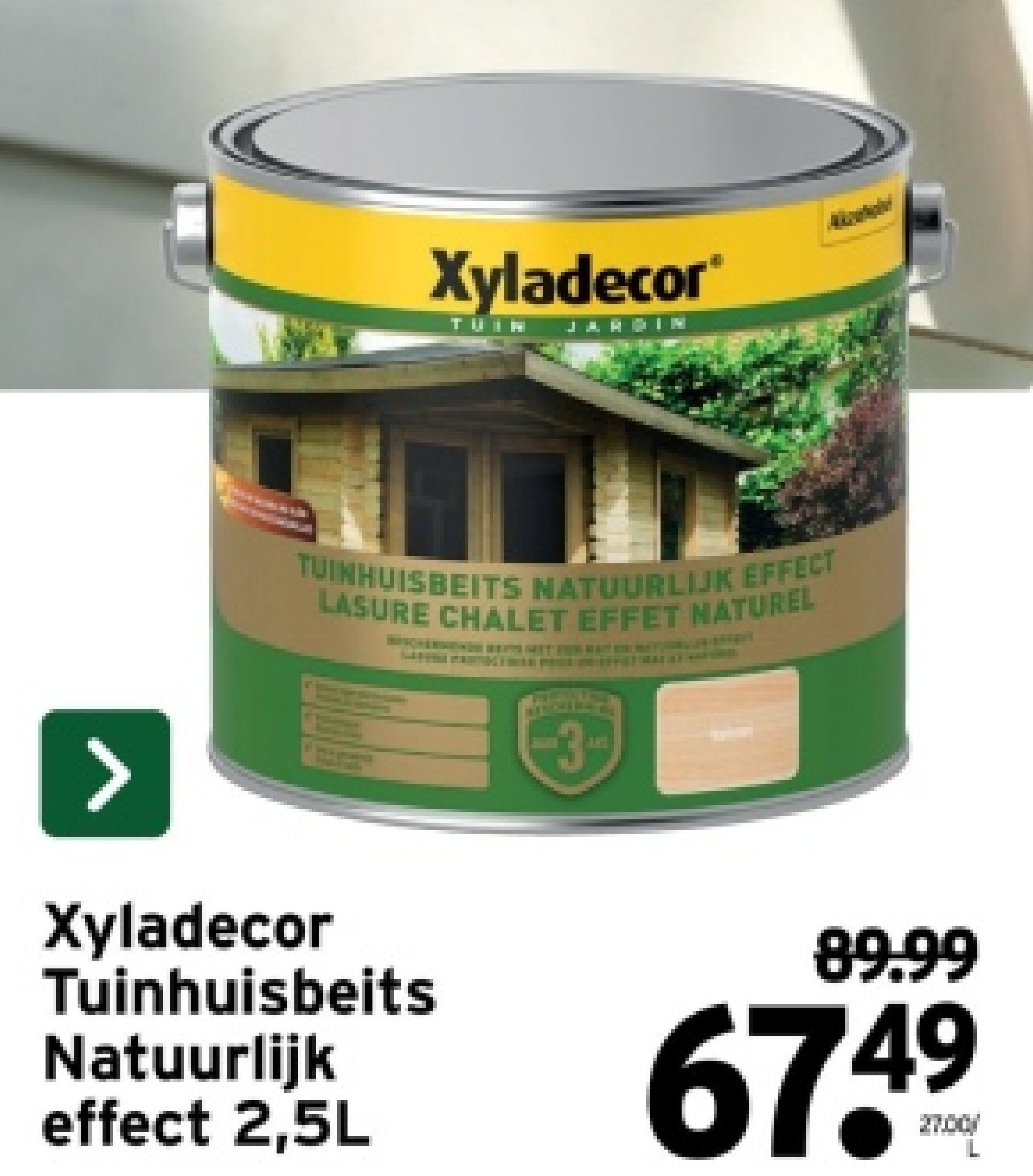 Xyladecor Tuinhuisbeits Natuurlijk effect 2,5L