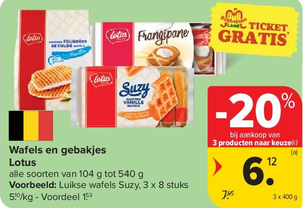 Wafels en gebakjes Lotus