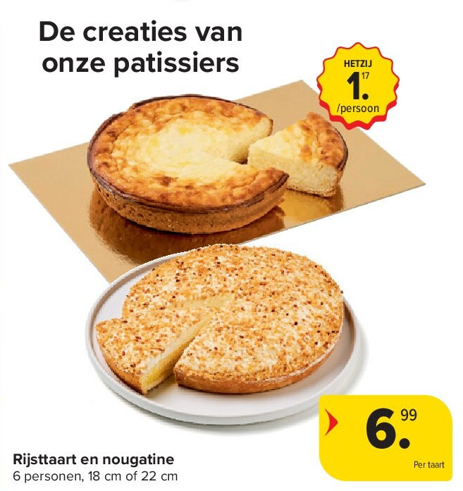 Rijsttaart en nougatine