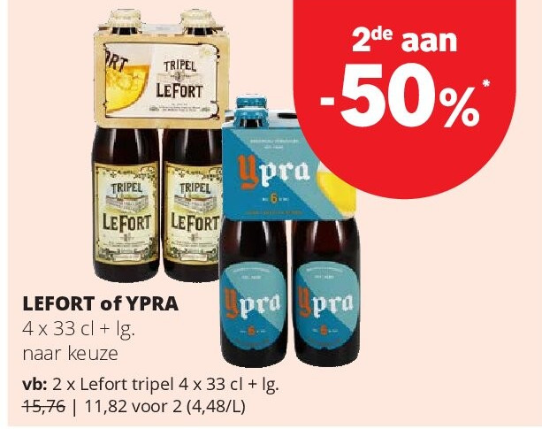 Lefort tripel 4 x 33 cl + lg.
