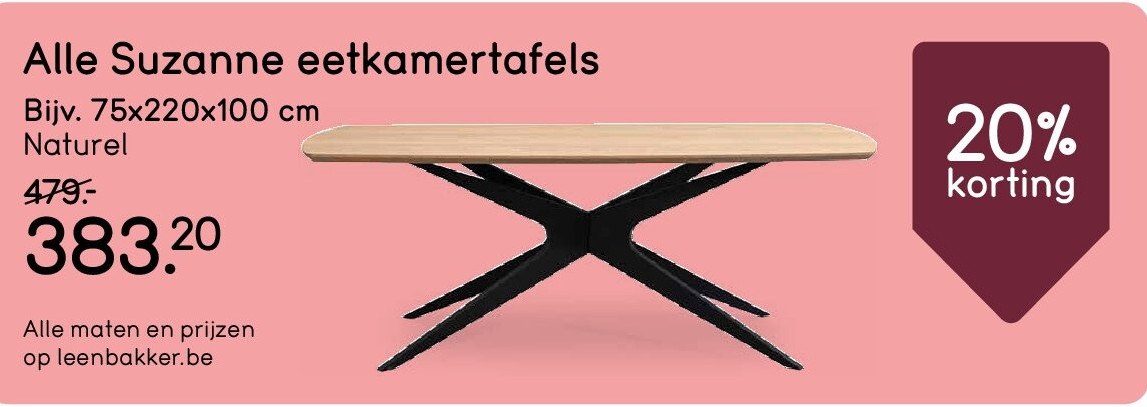 Alle Suzanne eetkamertafels