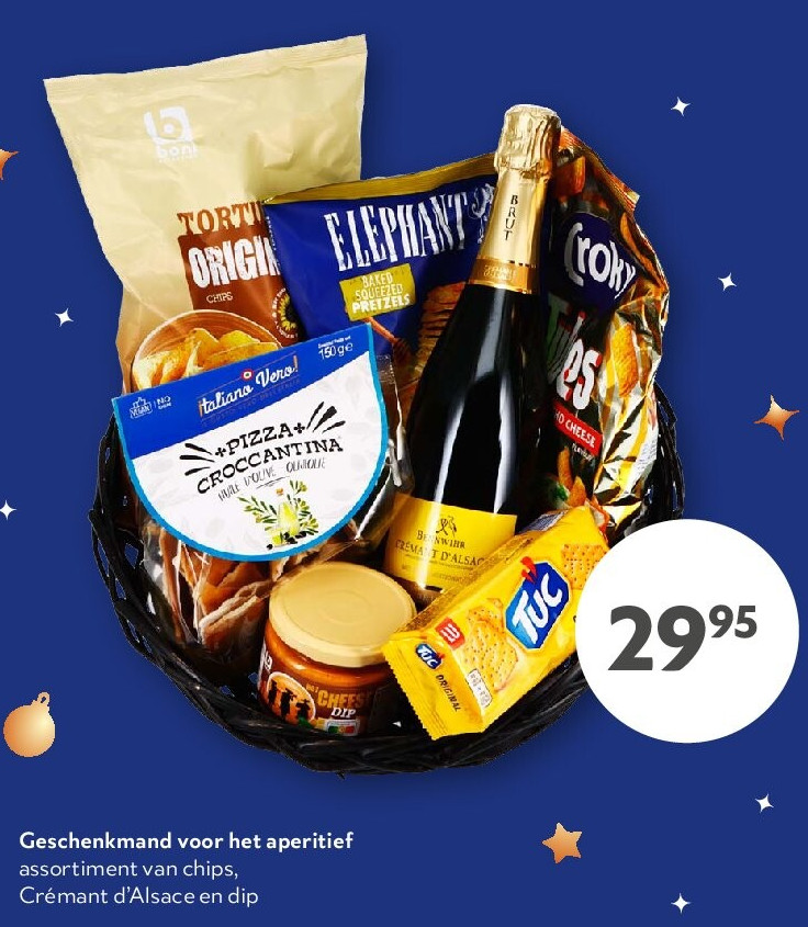 Geschenkmand voor het aperitief