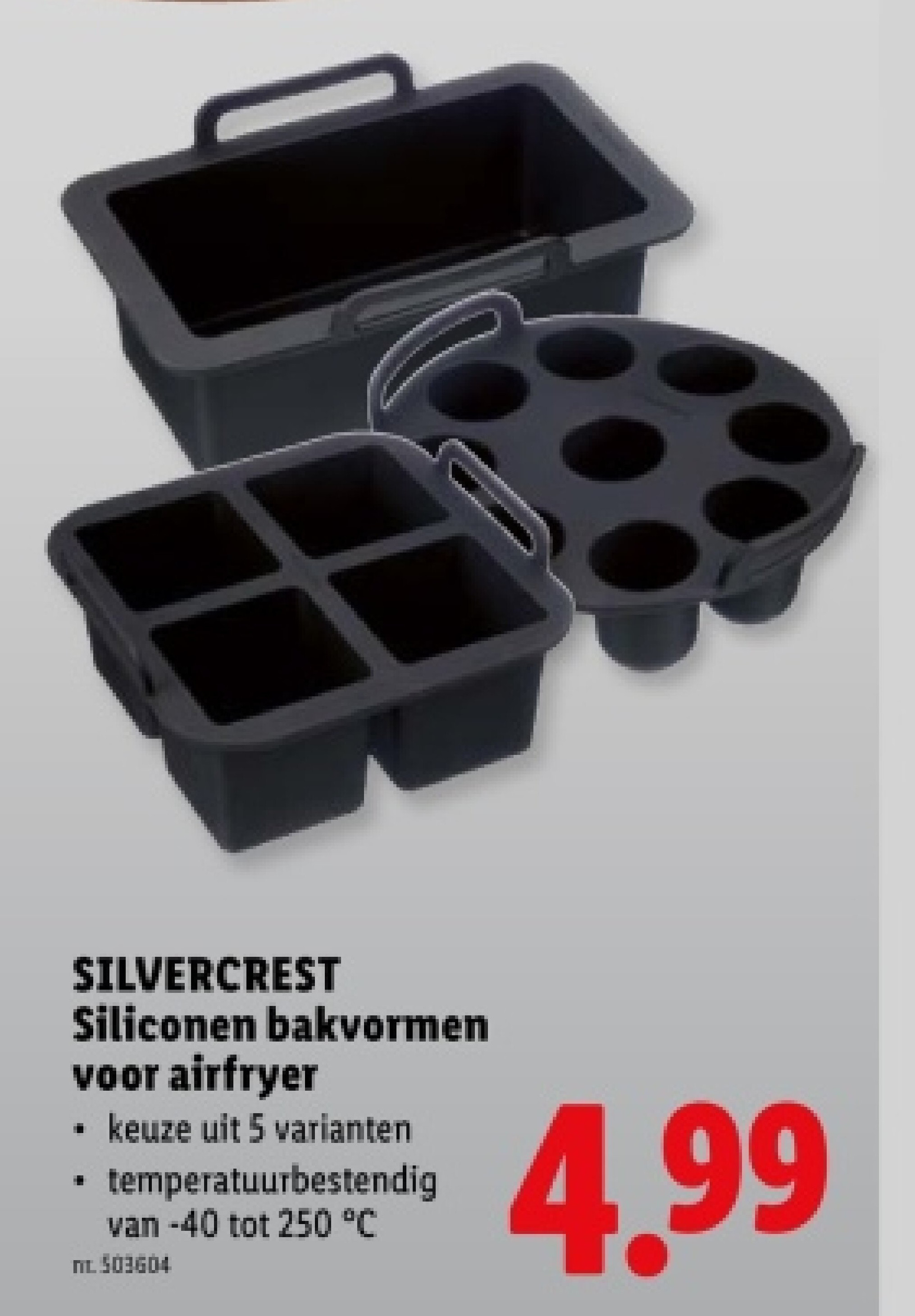 Siliconen bakvormen voor airfryer