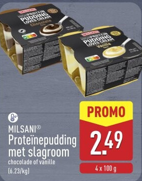 Proteïnepudding met slagroom