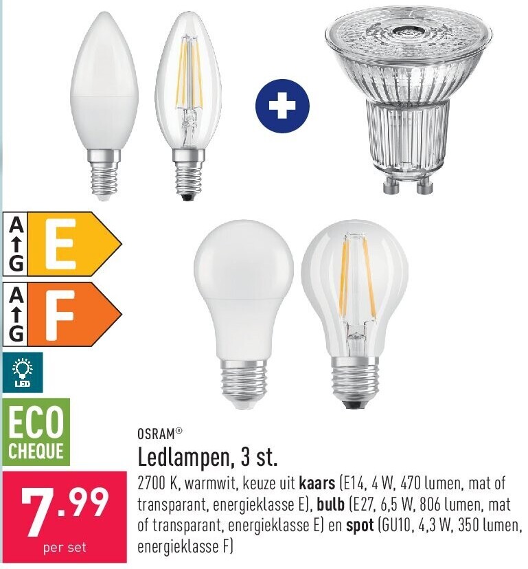 Ledlampen, 3 st.