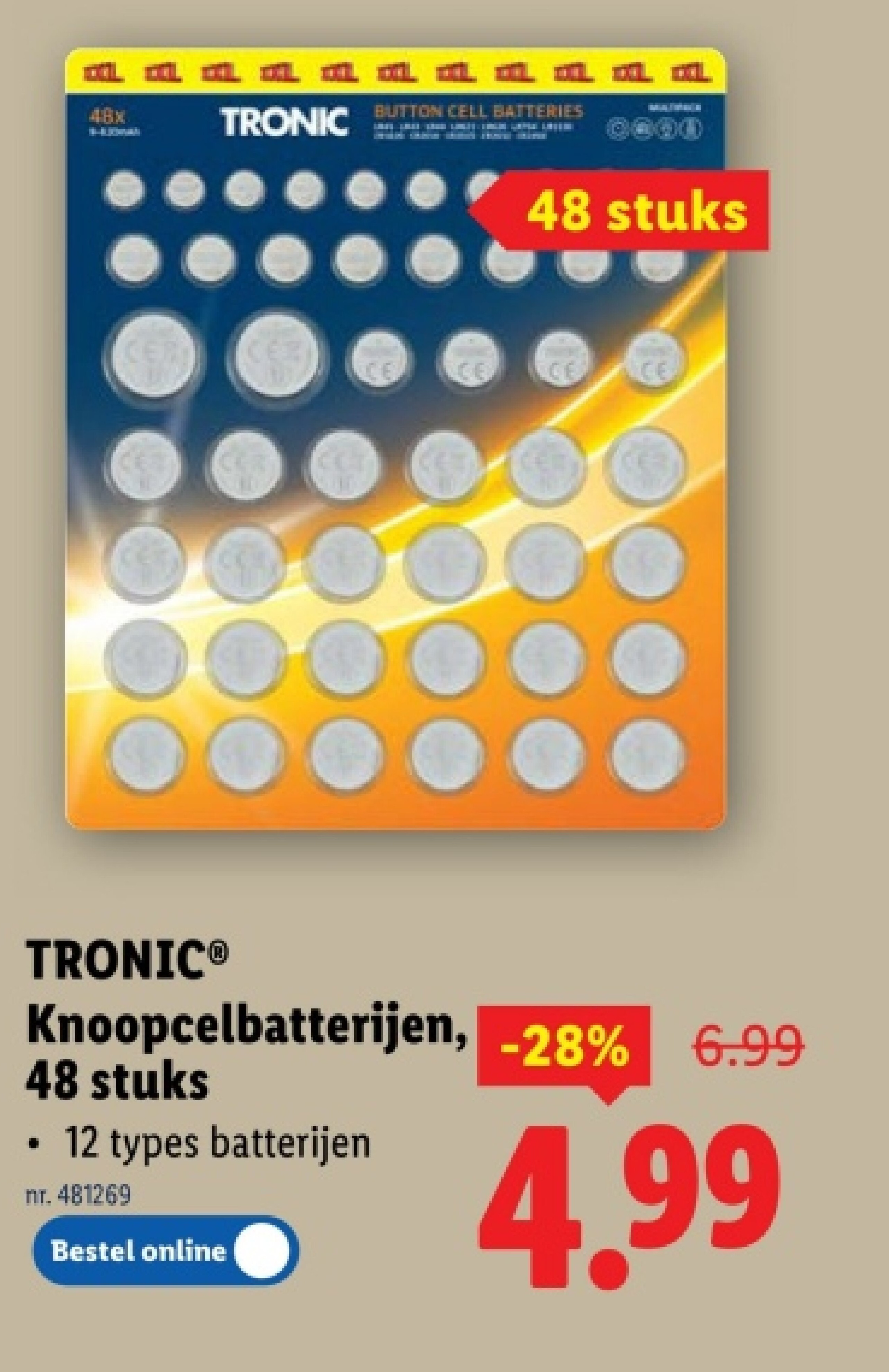 Knoopcelbatterijen, 48 stuks