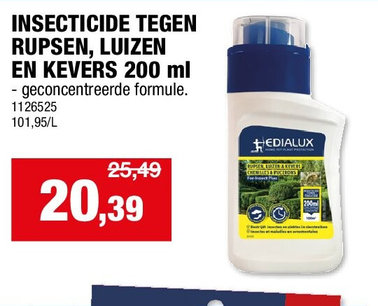 INSECTICIDE TEGEN RUPSEN, LUIZEN EN KEVERS 200 ml