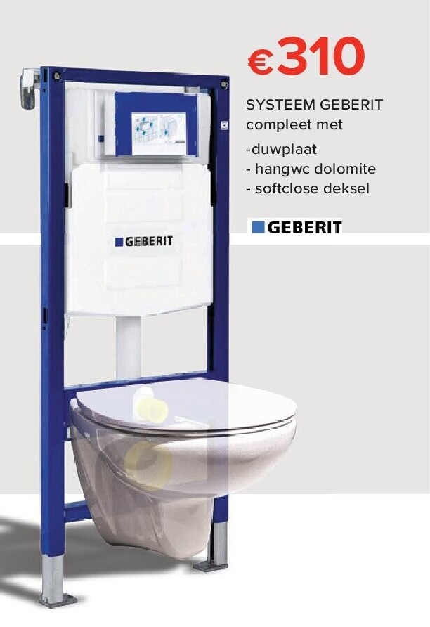 SYSTEEM GEBERIT compleet met