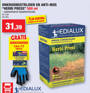 ONKRUIDBESTRIJDER EN ANTI-MOS "HERBI PRESS" 500 ml