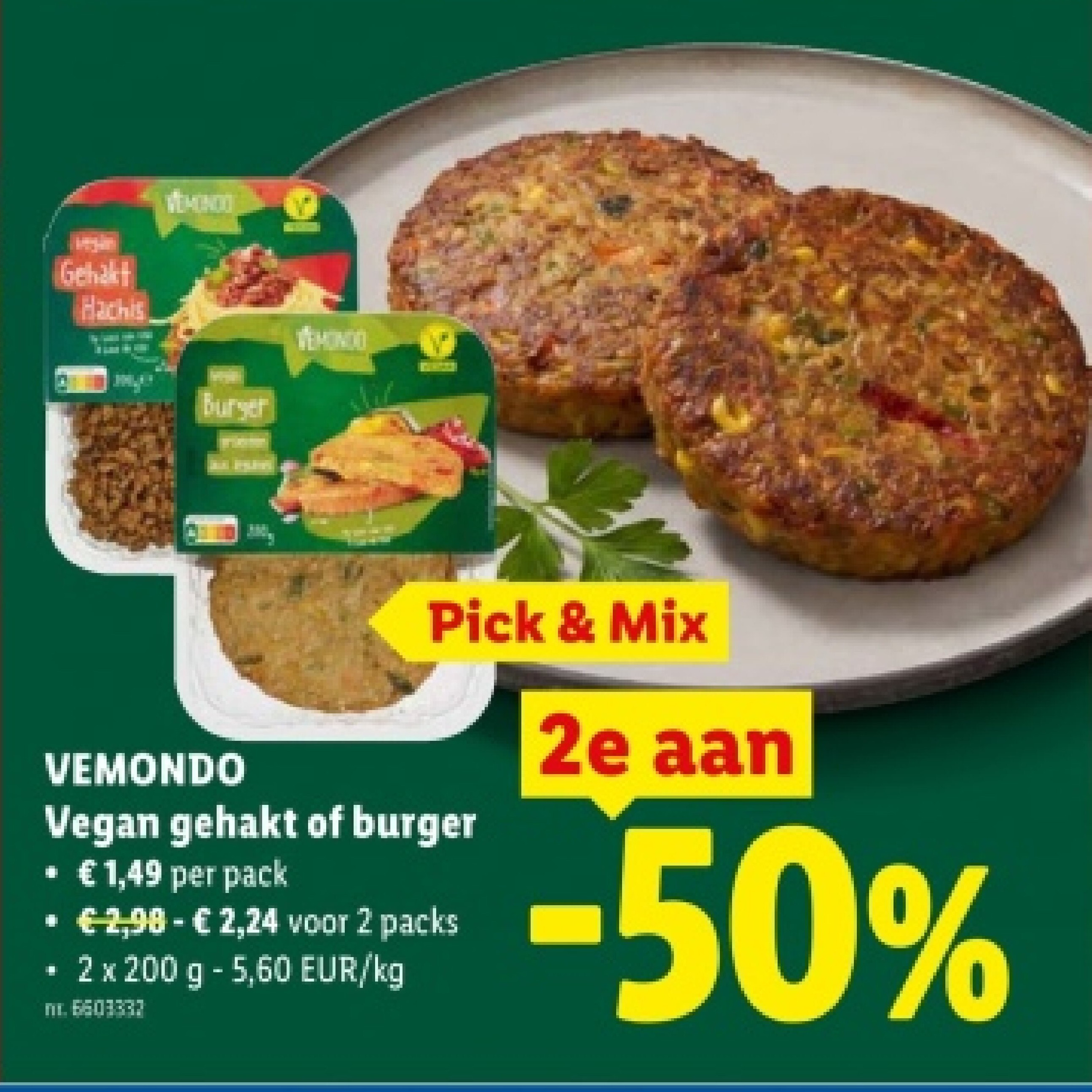 Vegan gehakt of burger