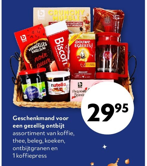 Geschenkmand voor een gezellig ontbijt