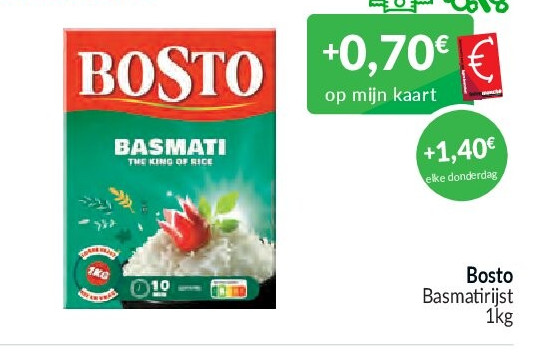 Bosto Basmatirijst - 1kg