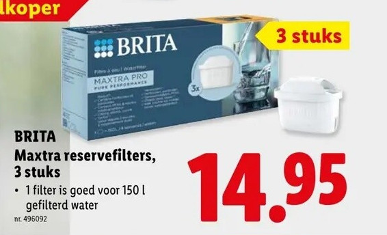 Maxtra reservefilters, 3 stuks