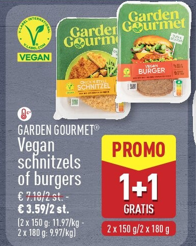 Vegan schnitzels of burgers